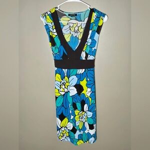 Vintage Y2K My Michelle Floral Boho Chic Bold Print Tie Back Dress, Medium